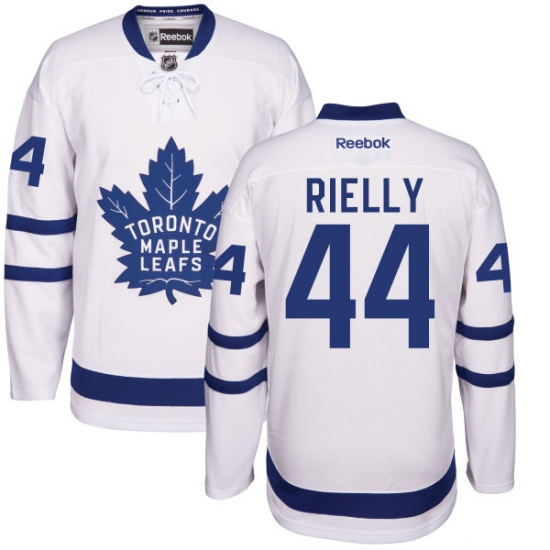 Men's Reebok Toronto Maple Leafs #44 Morgan Rielly Authentic White Away NHL Jersey - Ujersey
