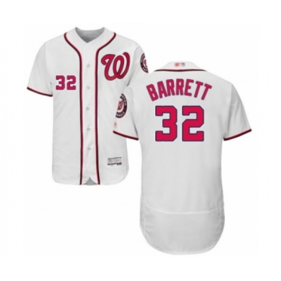 Men's Washington Nationals #32 Aaron Barrett White Home Flex Base Authentic Collection Baseball Player Jersey - Ujersey