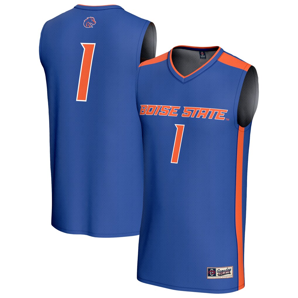 Youth GameDay Greats Royal Boise State Broncos Lightweight Collegiate Basketball Fashion Jersey - ujerseystore