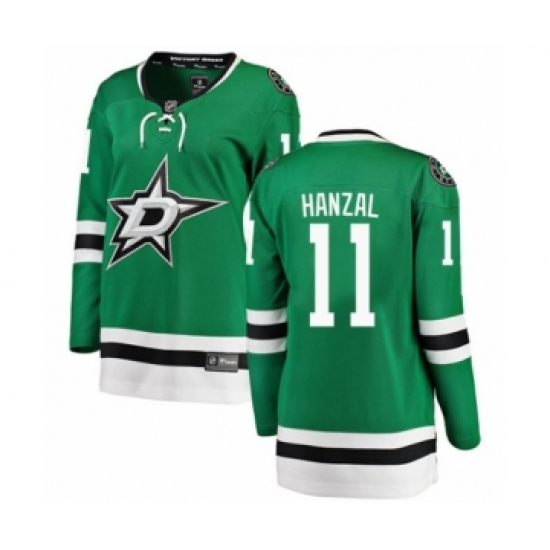 Women's Dallas Stars #11 Martin Hanzal Authentic Green Home Fanatics Branded Breakaway NHL Jersey - Ujersey