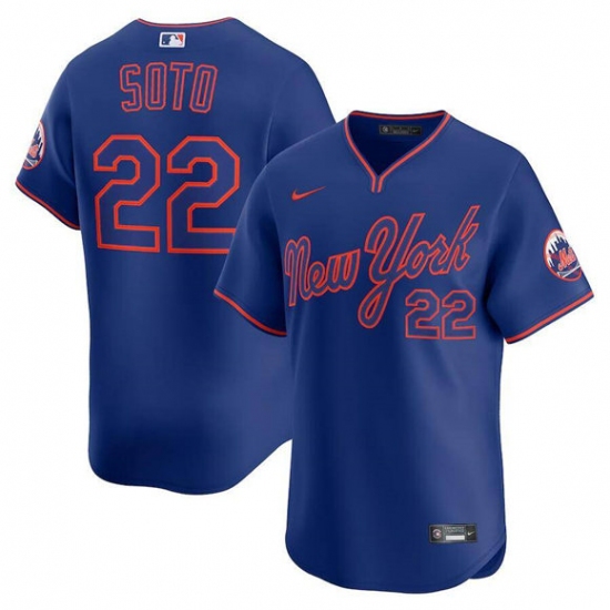Men's New York Mets #22 Juan Soto Royal Alternate Limited Stitched Baseball Jersey - Ujersey