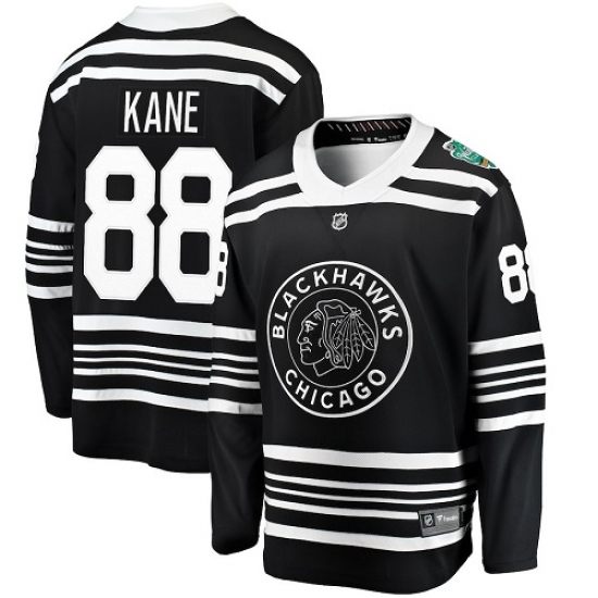 Youth Chicago Blackhawks #88 Patrick Kane Black 2019 Winter Classic Fanatics Branded Breakaway NHL Jersey - Ujersey