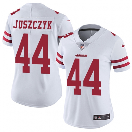 Women's Nike San Francisco 49ers #44 Kyle Juszczyk Elite White NFL Jersey - Ujersey