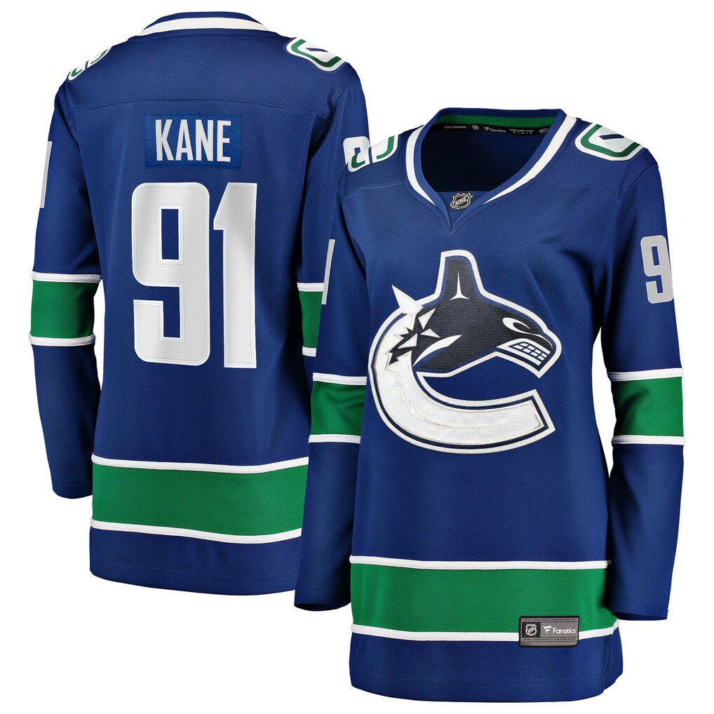 Women's Vancouver Canucks Evander Kane Fanatics Blue Home Breakaway Player Jersey