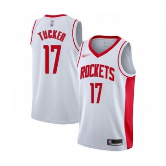 Youth Houston Rockets #17 PJ Tucker Swingman White Finished Basketball Jersey - Association Edition - Ujersey