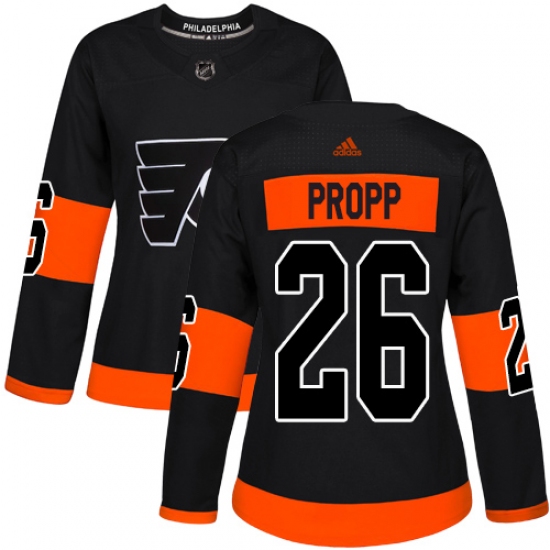 Women's Adidas Philadelphia Flyers #26 Brian Propp Premier Black Alternate NHL Jersey - Ujersey