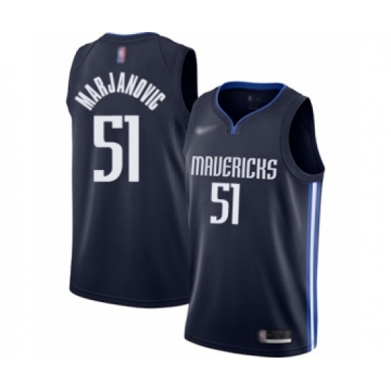 Youth Dallas Mavericks #51 Boban Marjanovic Swingman Navy Finished Basketball Jersey - Statement Edition - Ujersey