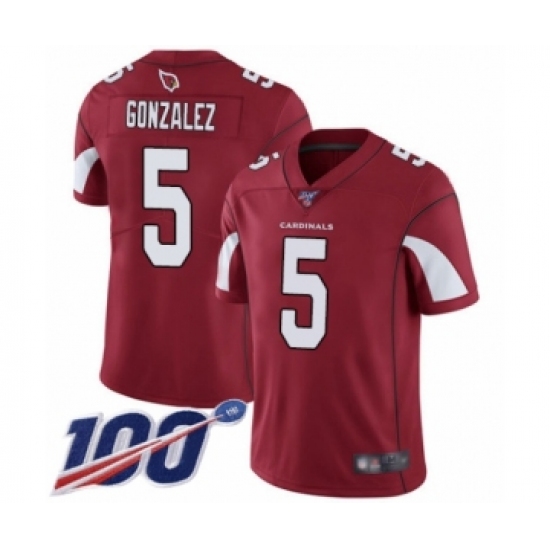 Men's Arizona Cardinals #5 Zane Gonzalez Red Team Color Vapor Untouchable Limited Player 100th Season Football Jersey - Ujersey