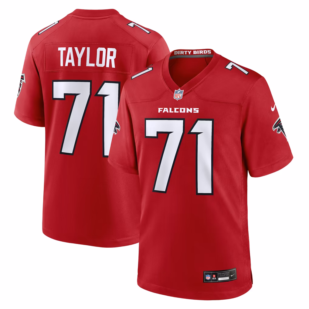Men's Atlanta Falcons Jawaan Taylor Nike Red Team Game Jersey