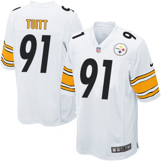 Men's Nike Pittsburgh Steelers #91 Stephon Tuitt Game White NFL Jersey - Ujersey