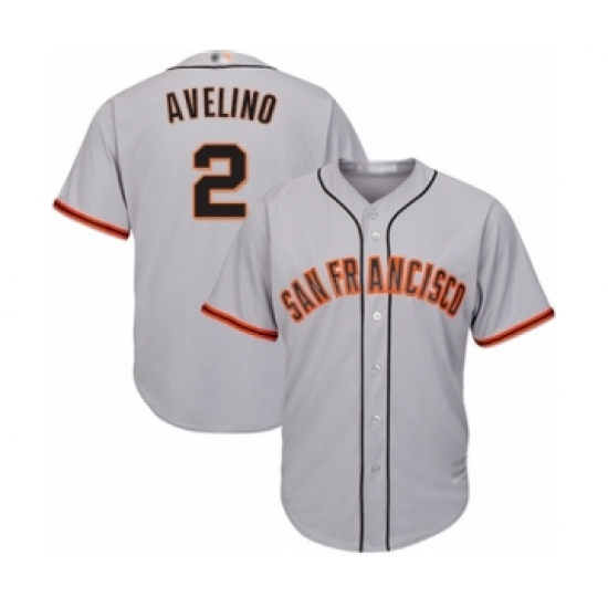 Youth San Francisco Giants #2 Abiatal Avelino Authentic Grey Road Cool Base Baseball Player Jersey - Ujersey
