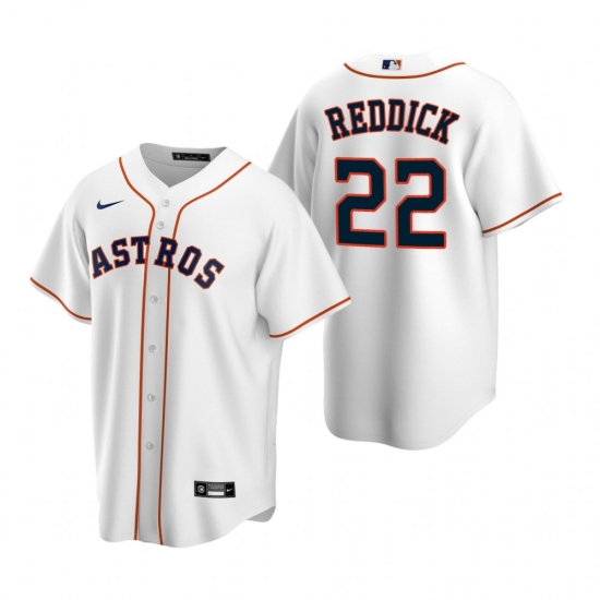 Men's Nike Houston Astros #22 Josh Reddick White Home Stitched Baseball Jersey - Ujersey