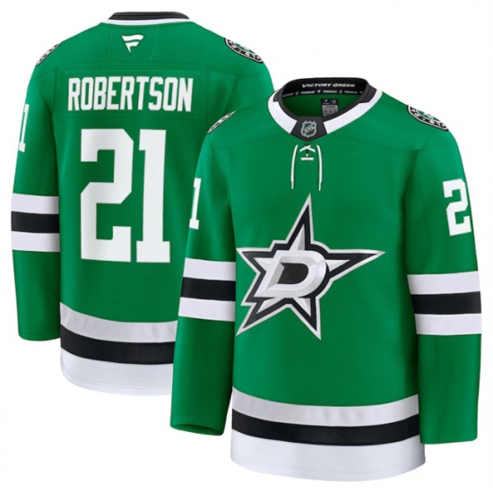 Men's Dallas Stars #21 Jason Robertson Green 2024-25 Home Stitched Hockey Jersey - Ujersey