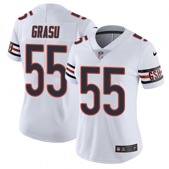 Women's Nike Chicago Bears #55 Hroniss Grasu White Vapor Untouchable Limited Player NFL Jersey - Ujersey