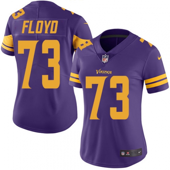 Women's Nike Minnesota Vikings #73 Sharrif Floyd Elite Purple Rush Vapor Untouchable NFL Jersey - Ujersey