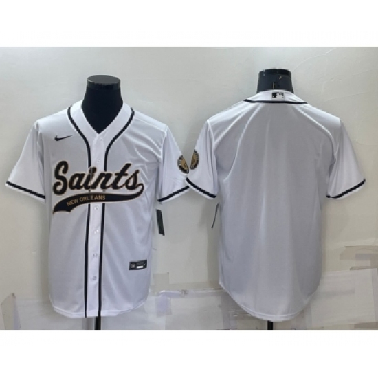 Men's New Orleans Saints Blank Grey Stitched Cool Base Nike Baseball Jersey - Ujersey