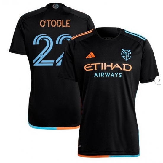 Men's New York City FC Kevin O'Toole adidas Black 2024 24 7 Kit Replica Player Jersey - Ujersey