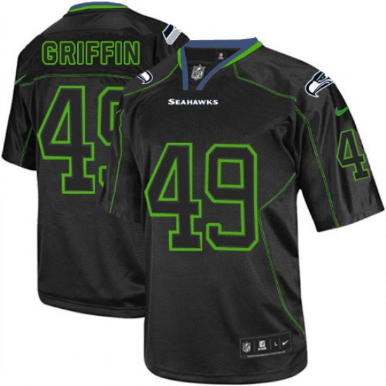 Men's Nike Seattle Seahawks #49 Shaquem Griffin Elite Lights Out Black NFL Jersey - Ujersey
