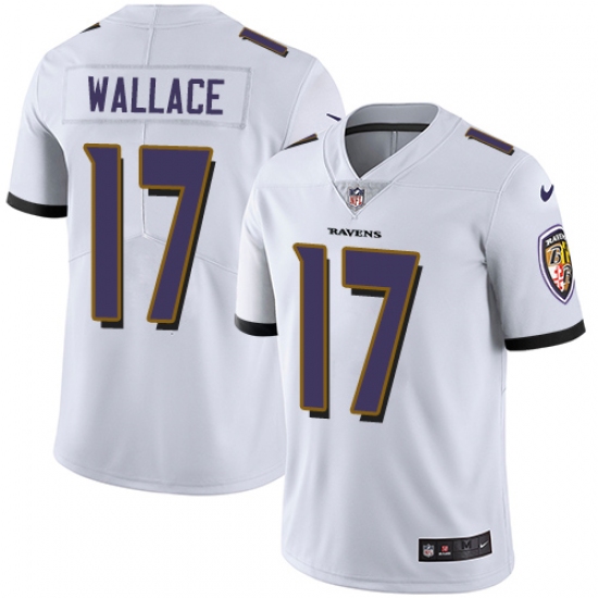 Youth Nike Baltimore Ravens #17 Mike Wallace White Vapor Untouchable Limited Player NFL Jersey - Ujersey