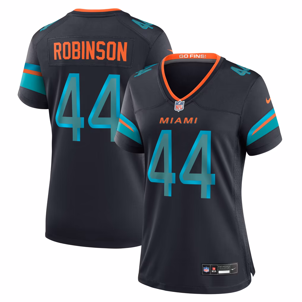Women's Miami Dolphins Chop Robinson Nike Navy Rivalries Collection Game Jersey - SUjersey01