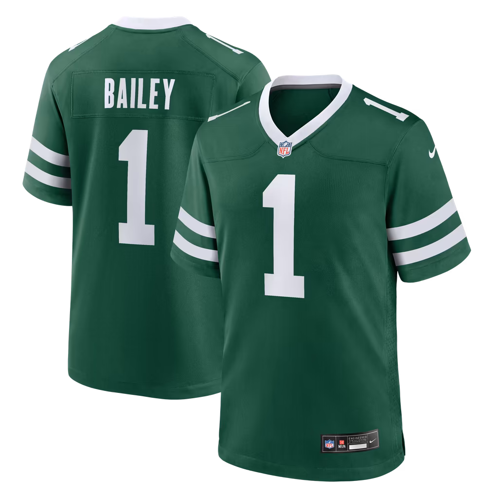 Men's New York Jets David Bailey Nike Green Team Game Jersey - Ujersey
