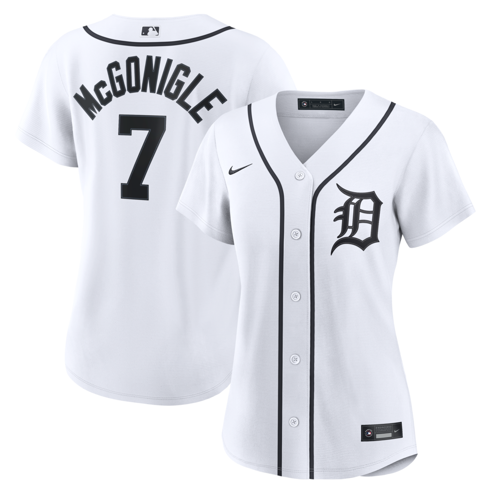 Women's Detroit Tigers Kevin McGonigle Nike White Home Replica Jersey - Ujersey