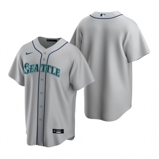 Men's Nike Seattle Mariners Blank Gray Road Stitched Baseball Jersey - Ujersey