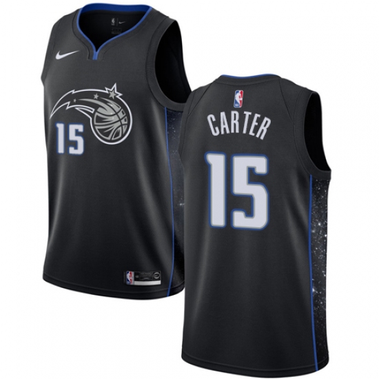 Men's Nike Orlando Magic #15 Vince Carter Swingman Black NBA Jersey - City Edition - Ujersey