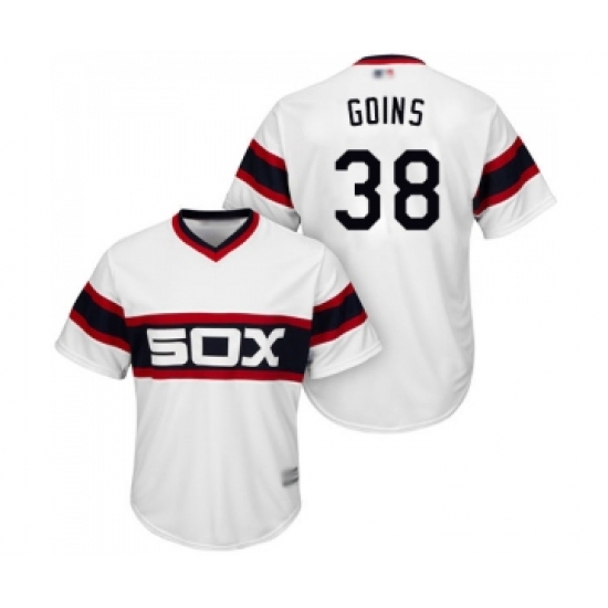 Youth Chicago White Sox #38 Ryan Goins Replica White 2013 Alternate Home Cool Base Baseball Jersey - Ujersey