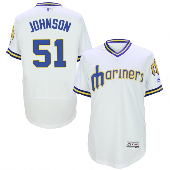 Men's Majestic Seattle Mariners #51 Ichiro Suzuki White Flexbase Authentic Collection Cooperstown MLB Jersey - Ujersey