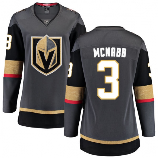 Women's Vegas Golden Knights #3 Brayden McNabb Authentic Black Home Fanatics Branded Breakaway NHL Jersey - Ujersey