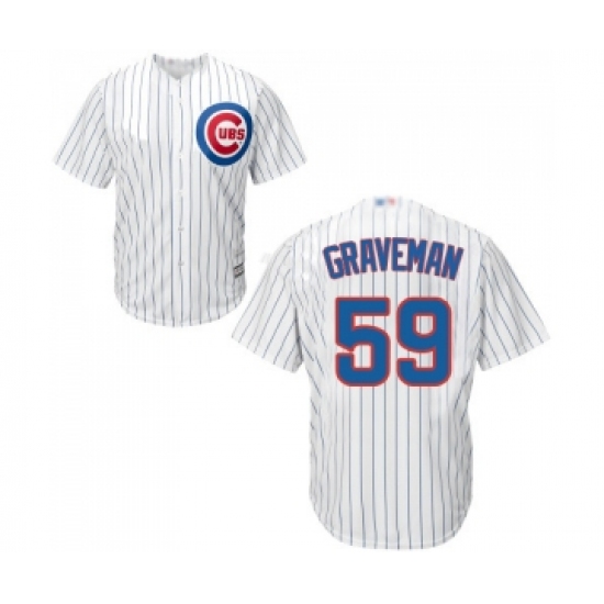 Youth Chicago Cubs #59 Kendall Graveman Authentic White Home Cool Base Baseball Jersey - Ujersey