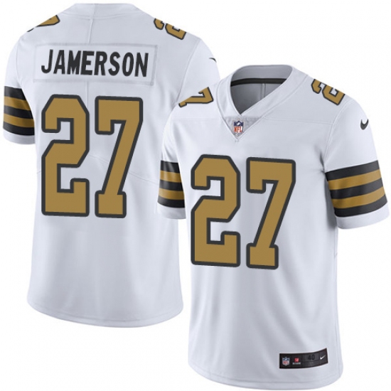 Men's Nike New Orleans Saints #27 Natrell Jamerson Limited White Rush Vapor Untouchable NFL Jersey - Ujersey