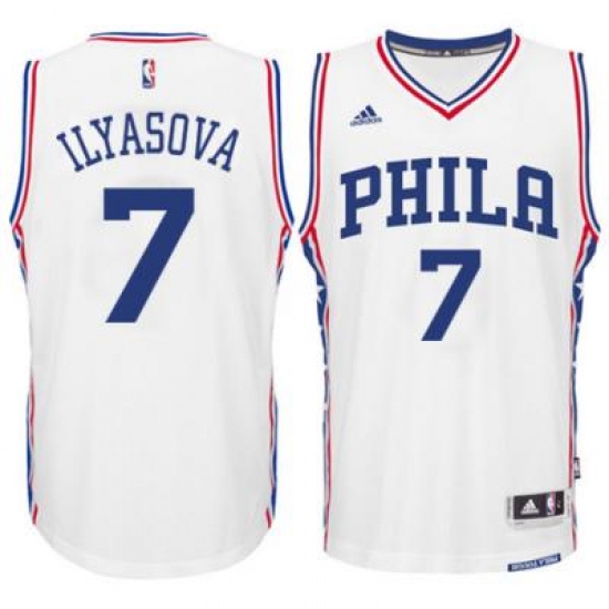 Men's Philadelphia 76ers #7 Ersan Ilyasova adidas White Swingman Home Jersey - Ujersey