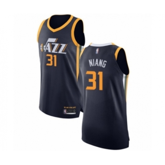Men's Utah Jazz #31 Georges Niang Authentic Navy Blue Basketball Jersey - Icon Edition - Ujersey