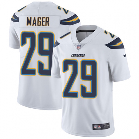 Men's Nike Los Angeles Chargers #29 Craig Mager White Vapor Untouchable Limited Player NFL Jersey - Ujersey