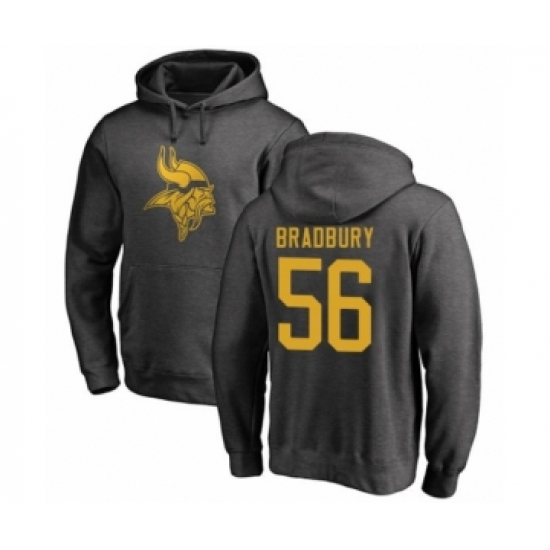 Football Minnesota Vikings #56 Garrett Bradbury Ash One Color Pullover Hoodie - Ujersey