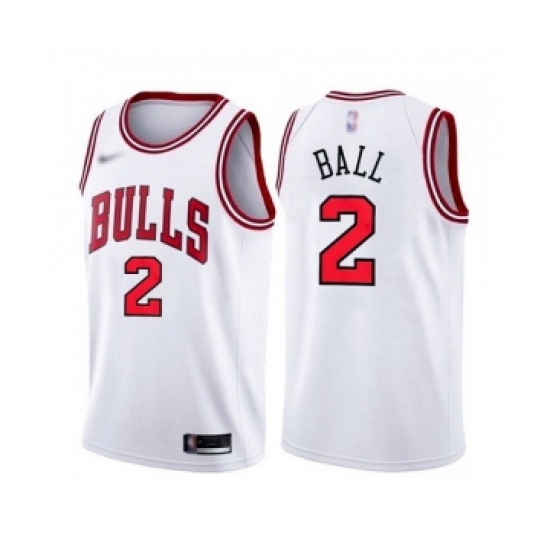 Men's Chicago Bulls #2 Lonzo Ball White 2021 Nike Swingman Stitched Jersey - Ujersey