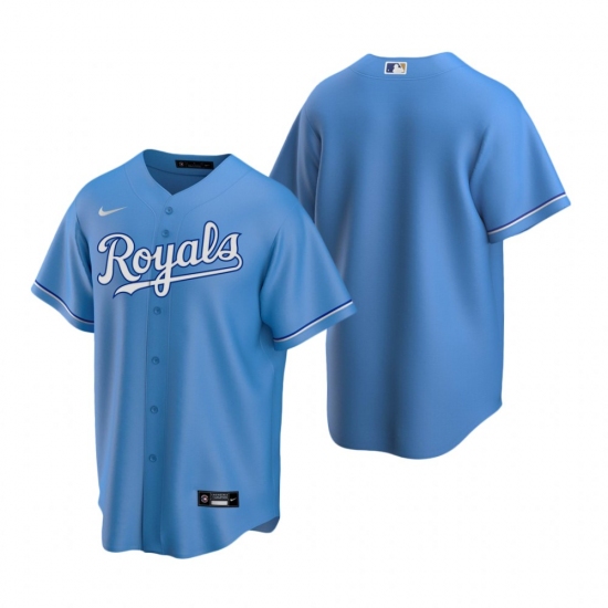 Men's Nike Kansas City Royals Blank Light Blue Alternate Stitched Baseball Jersey - Ujersey