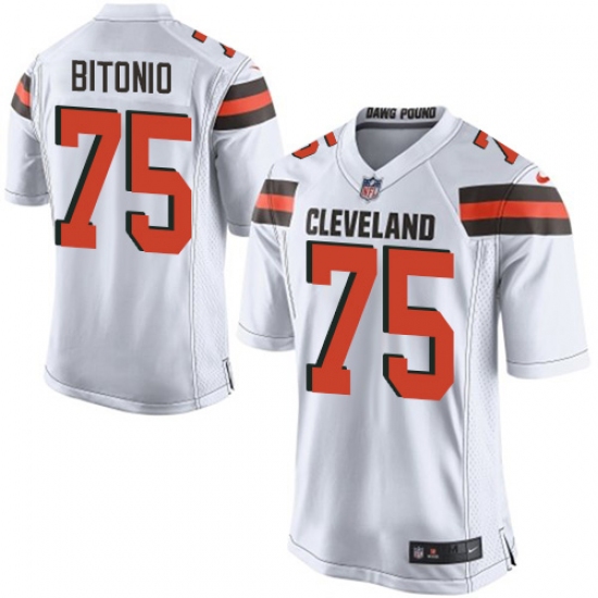 Men's Nike Cleveland Browns #75 Joel Bitonio Game White NFL Jersey - Ujersey