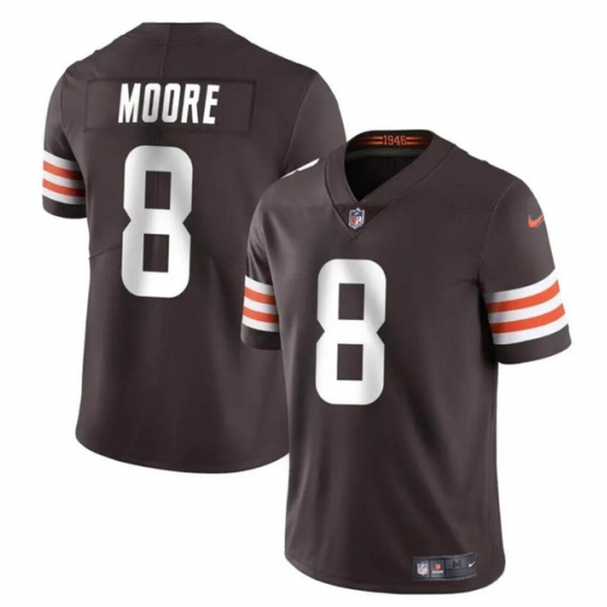 Men's Cleveland Browns #8 Elijah Moore Brown Vapor Limited Football Stitched Jersey - Ujersey