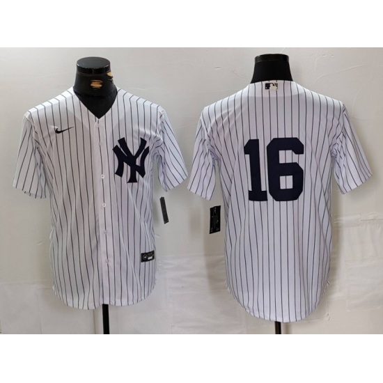 Men's New York Yankees #16 Whitey Ford White Cool Base Jersey