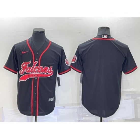 Men's Atlanta Falcons Blank Black Stitched MLB Cool Base Nike Baseball Jersey - Ujersey