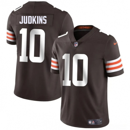Men's Cleveland Browns #10 Quinshon Judkins Brown 2025 Vapor Limited Football Stitched Jersey - Ujersey
