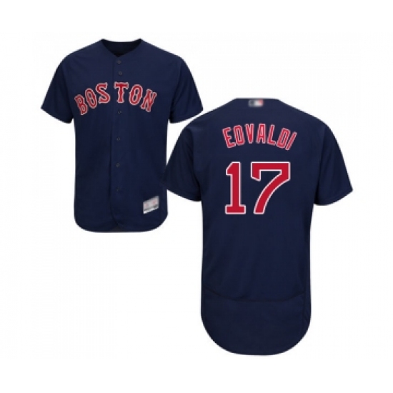 Men's Boston Red Sox #17 Nathan Eovaldi Navy Blue Alternate Flex Base Authentic Collection Baseball Jersey - Ujersey