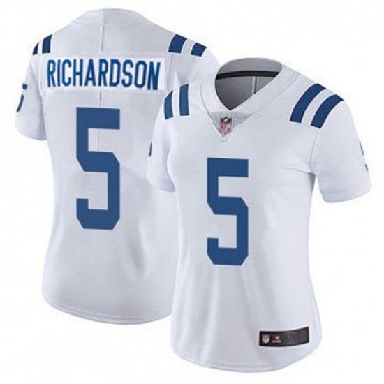 Women Indianapolis Colts #5 Anthony Richardson White 2024 F U S E Vapor Limited Stitched Football Jersey - Ujersey
