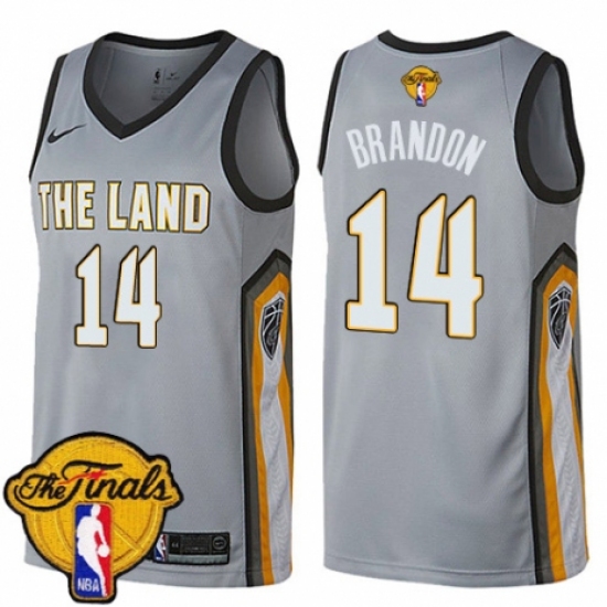 Women's Nike Cleveland Cavaliers #14 Terrell Brandon Swingman Gray 2018 NBA Finals Bound NBA Jersey - City Edition - Ujersey