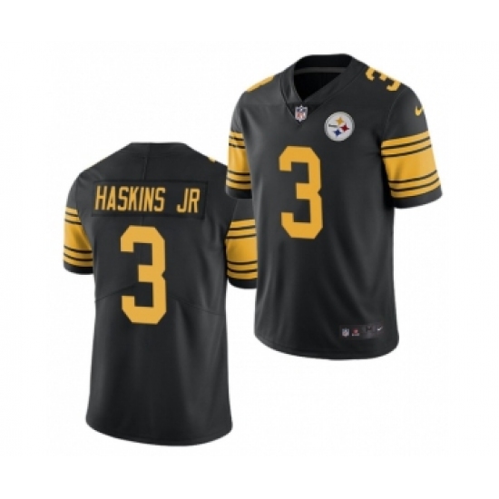 Men's Pittsburgh Steelers #3 Dwayne Haskins Jr. Black Color Rush Limited Stitched Jersey - Ujersey