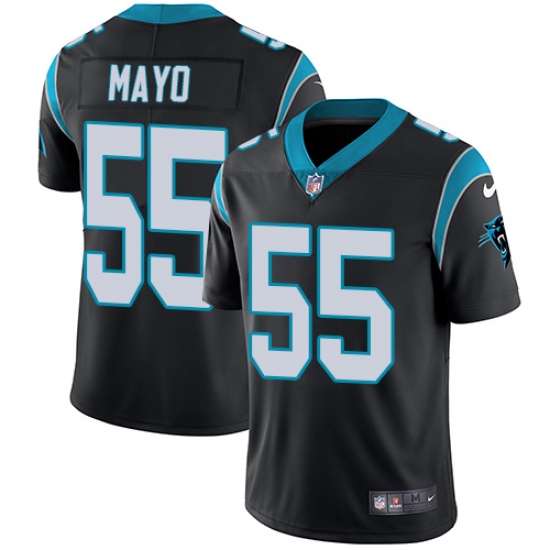 Men's Nike Carolina Panthers #55 David Mayo Black Team Color Vapor Untouchable Limited Player NFL Jersey - Ujersey
