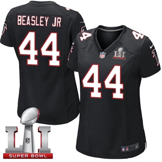 Women's Nike Atlanta Falcons #44 Vic Beasley Black Alternate Super Bowl LI 51 Vapor Untouchable Limited Player NFL Jersey - Ujersey